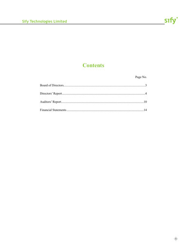 Thumbnail Sify Technologies 
 Annual Report 2013-2014