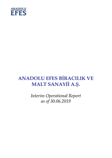 Thumbnail Efes Beverage Group
 Half-year Report 2019-h1