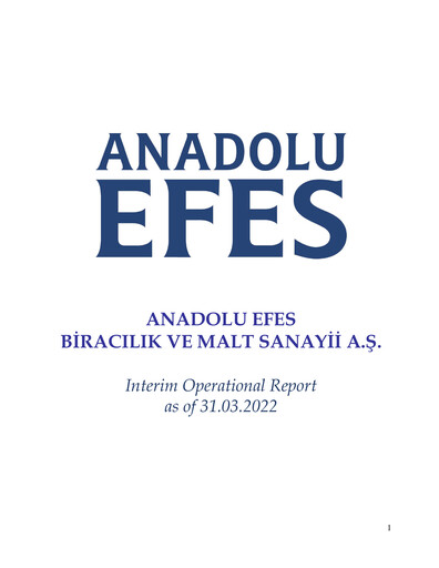Thumbnail Efes Beverage Group
 Quarterly Report 2022-q1
