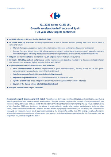 Miniature Carrefour Rapport trimestriel 2026-q1
