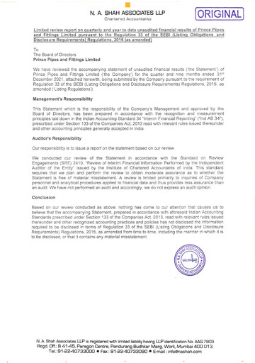Thumbnail Prince Pipes And Fittings
 Quarterly Report 2022-q3
