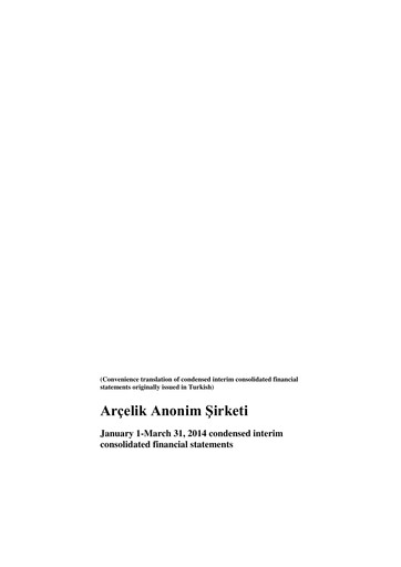 Thumbnail Arçelik Quarterly Report 2014-q1