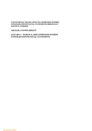 Thumbnail Arçelik Quarterly Report 2020-q1