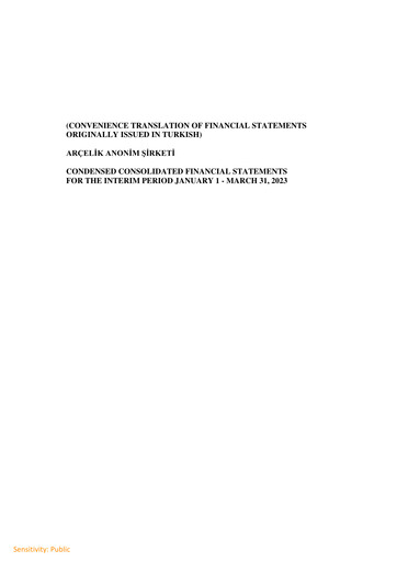 Thumbnail Arçelik Quarterly Report 2023-q1
