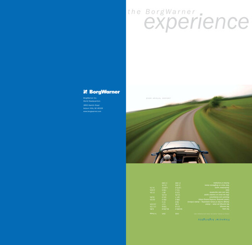Thumbnail BorgWarner Annual Report 2006
