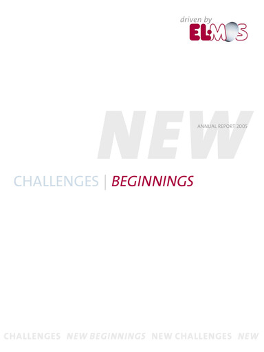 Thumbnail Elmos Semiconductor Annual Report 2005