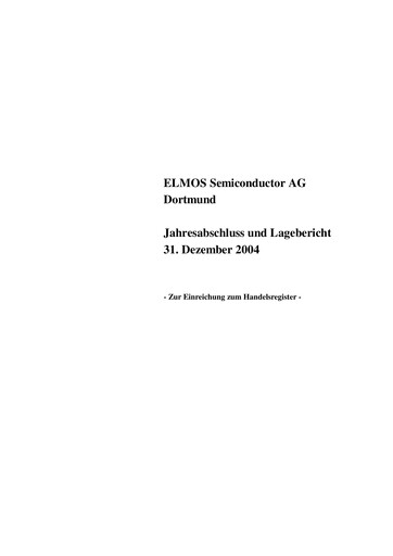Thumbnail Elmos Semiconductor Financial Statement 2004