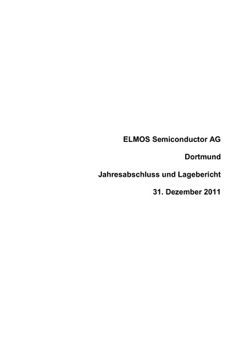 Thumbnail Elmos Semiconductor Financial Statement 2011