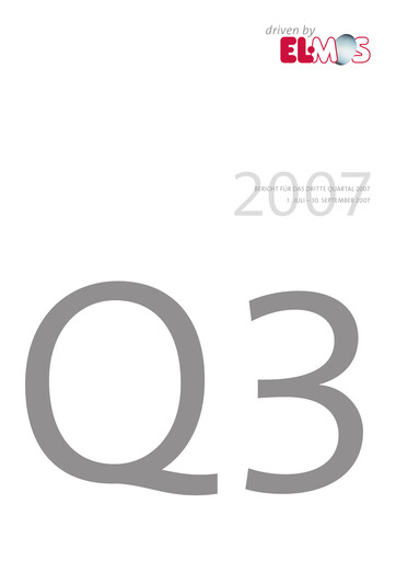 Thumbnail Elmos Semiconductor Quarterly Report 2007-q3