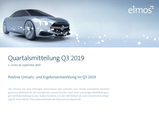 Thumbnail Elmos Semiconductor Quarterly Report 2019-q3