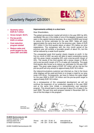 Thumbnail Elmos Semiconductor Quarterly Report 2001-q3