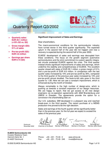 Thumbnail Elmos Semiconductor Quarterly Report 2002-q3