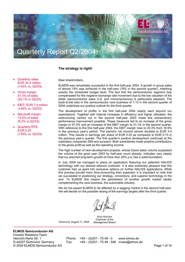 Thumbnail Elmos Semiconductor Quarterly Report 2004-q2