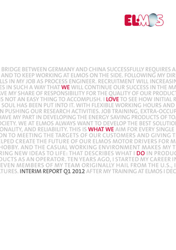 Thumbnail Elmos Semiconductor Quarterly Report 2012-q1