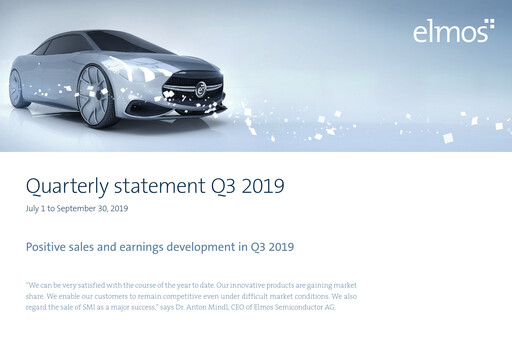 Thumbnail Elmos Semiconductor Quarterly Report 2019-q3