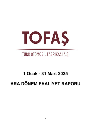 Thumbnail Tofaş Türk Otomobil Fabrikası Quarterly Report 2025-q1