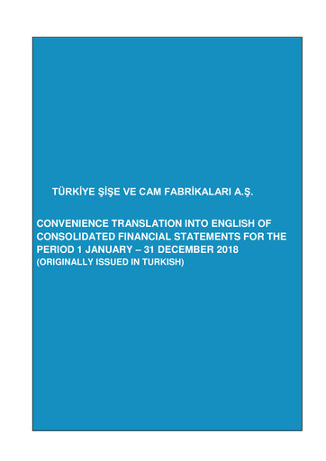 Thumbnail Şişecam Financial Statement 2018