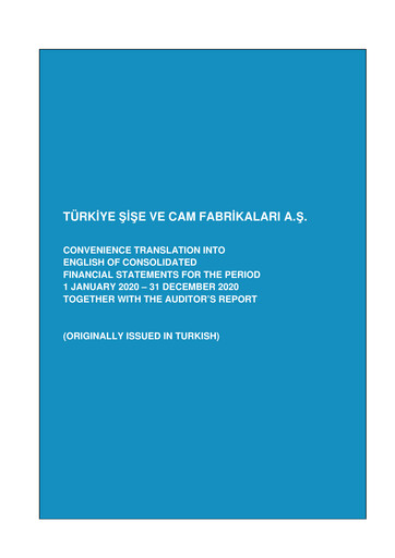 Thumbnail Şişecam Financial Statement 2020