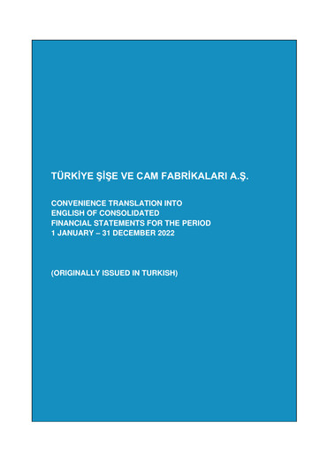 Thumbnail Şişecam Financial Statement 2022