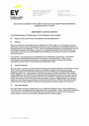 Thumbnail Şişecam Financial Statement 2023