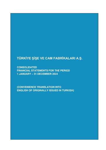 Thumbnail Şişecam Financial Statement 2024