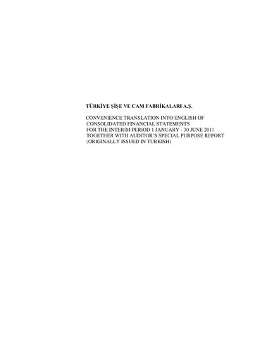 Miniature Şişecam Rapport semestriel 2011-h1