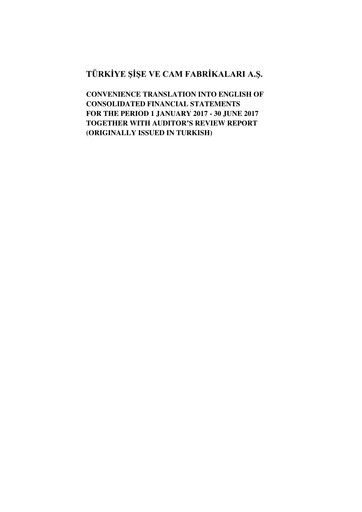 Miniature Şişecam Rapport semestriel 2017-h1