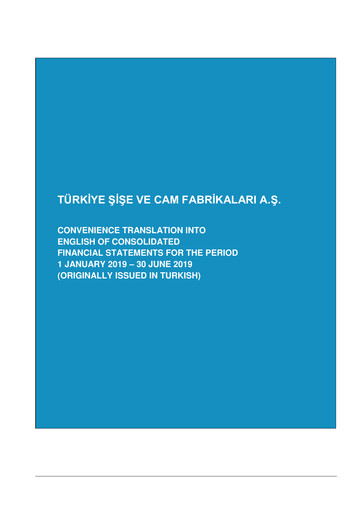 Miniature Şişecam Rapport semestriel 2019-h1