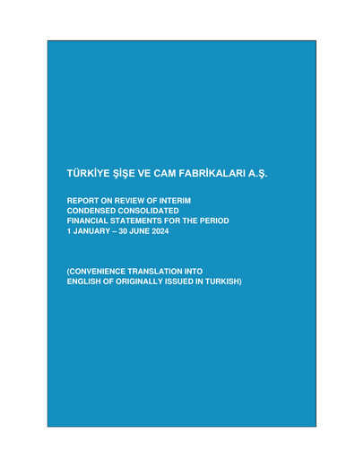 Miniature Şişecam Rapport semestriel 2024-h1