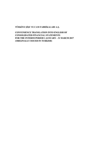 Thumbnail Şişecam Quarterly Report 2017-q1