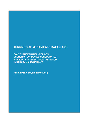 Thumbnail Şişecam Quarterly Report 2023-q1