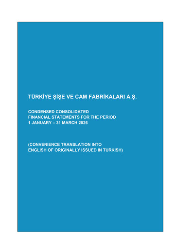 Thumbnail Şişecam Quarterly Report 2026-q1