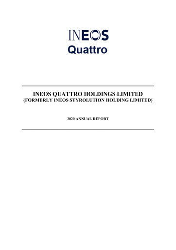 Miniature INEOS Styrolution
 Rapport annuel 2020