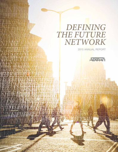 Miniature Adtran Networks Rapport annuel 2015
