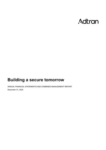 Vorschaubild Adtran Networks Finanzmitteilung 2025