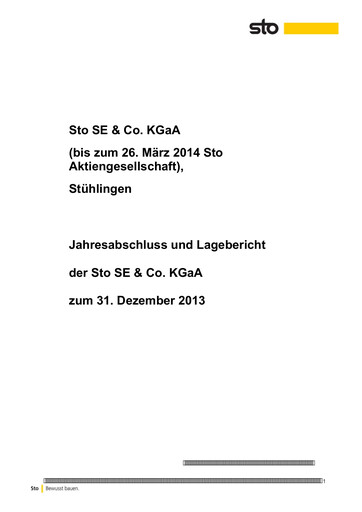 Thumbnail Sto SE & Co. KGaA Financial Statement 2013