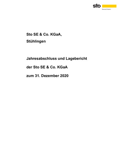Thumbnail Sto SE & Co. KGaA Financial Statement 2020