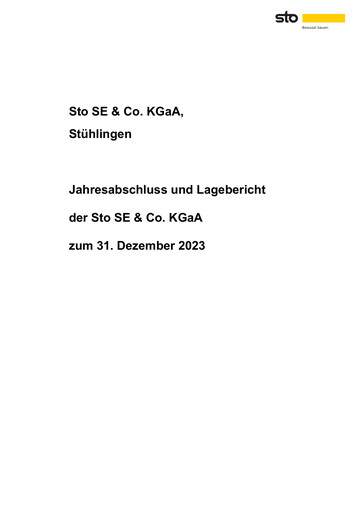 Thumbnail Sto SE & Co. KGaA Financial Statement 2023