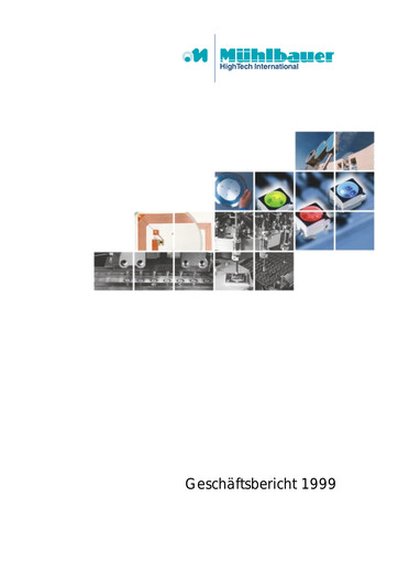 Vorschaubild Mühlbauer Holding Jahresbericht 1999