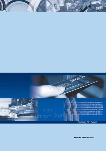 Thumbnail Mühlbauer Holding Annual Report 2003