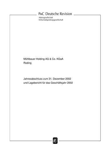 Thumbnail Mühlbauer Holding Financial Statement 2002