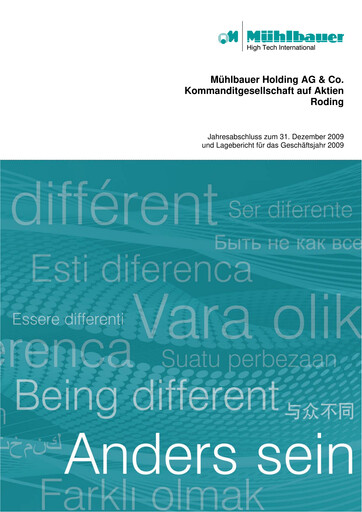 Thumbnail Mühlbauer Holding Financial Statement 2009