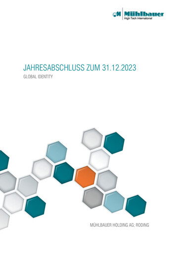 Thumbnail Mühlbauer Holding Financial Statement 2023