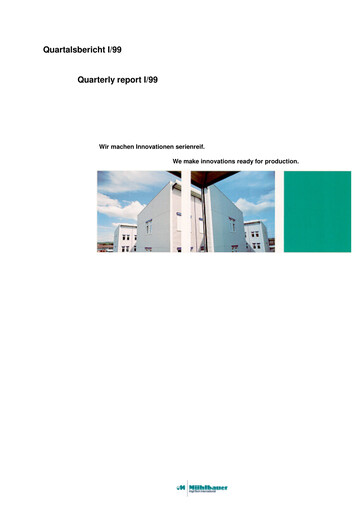 Vorschaubild Mühlbauer Holding Quartalsbericht 1999-q1