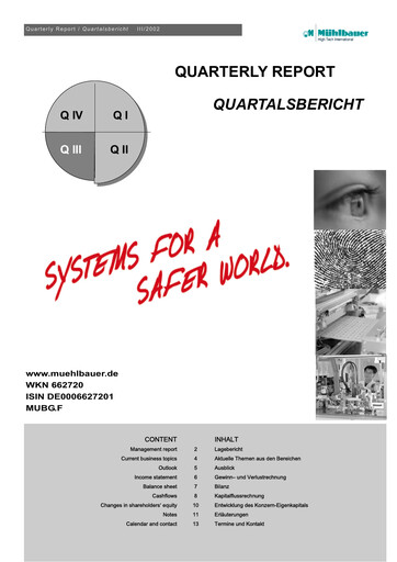 Vorschaubild Mühlbauer Holding Quartalsbericht 2002-q3