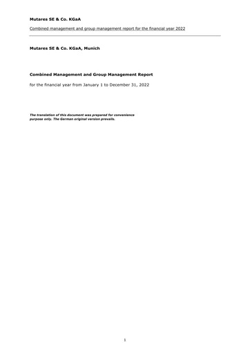 Thumbnail Mutares Financial Statement 2022