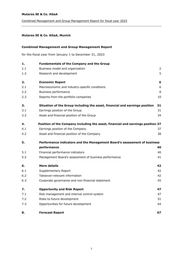 Thumbnail Mutares Financial Statement 2023