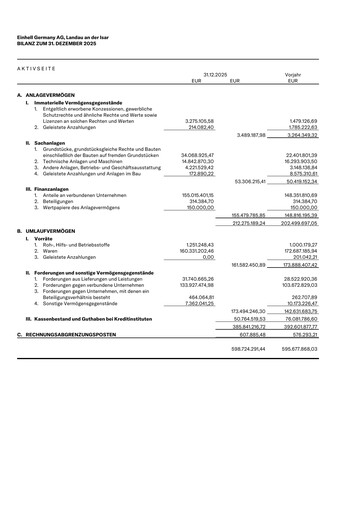 Thumbnail Einhell Germany Financial Statement 2025