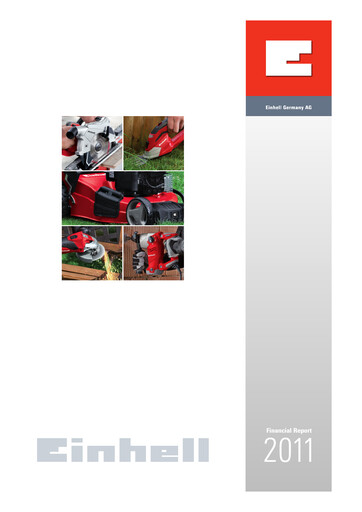 Thumbnail Einhell Germany Financial Statement 2011
