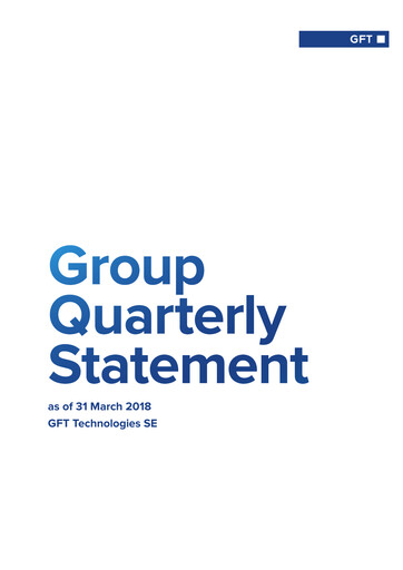 Thumbnail GFT Technologies Quarterly Report 2018-q1